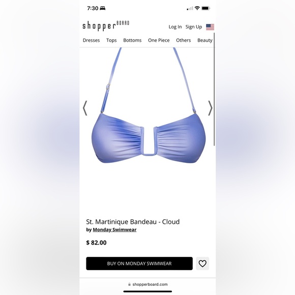 NWT St. Martinique Bandeau - Cloud
by Monday Swimwear (medium) - Picture 4 of 5
